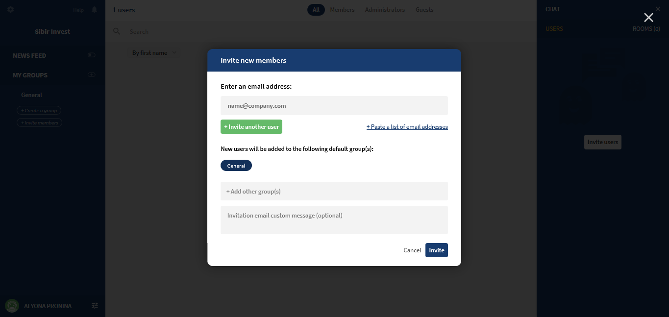 Скриншот (снимок экрана) talkSpirit
