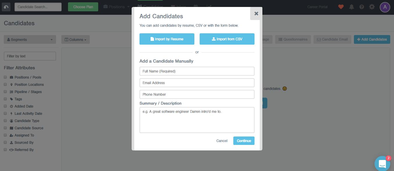 Скриншот (снимок экрана) Breezy HR
