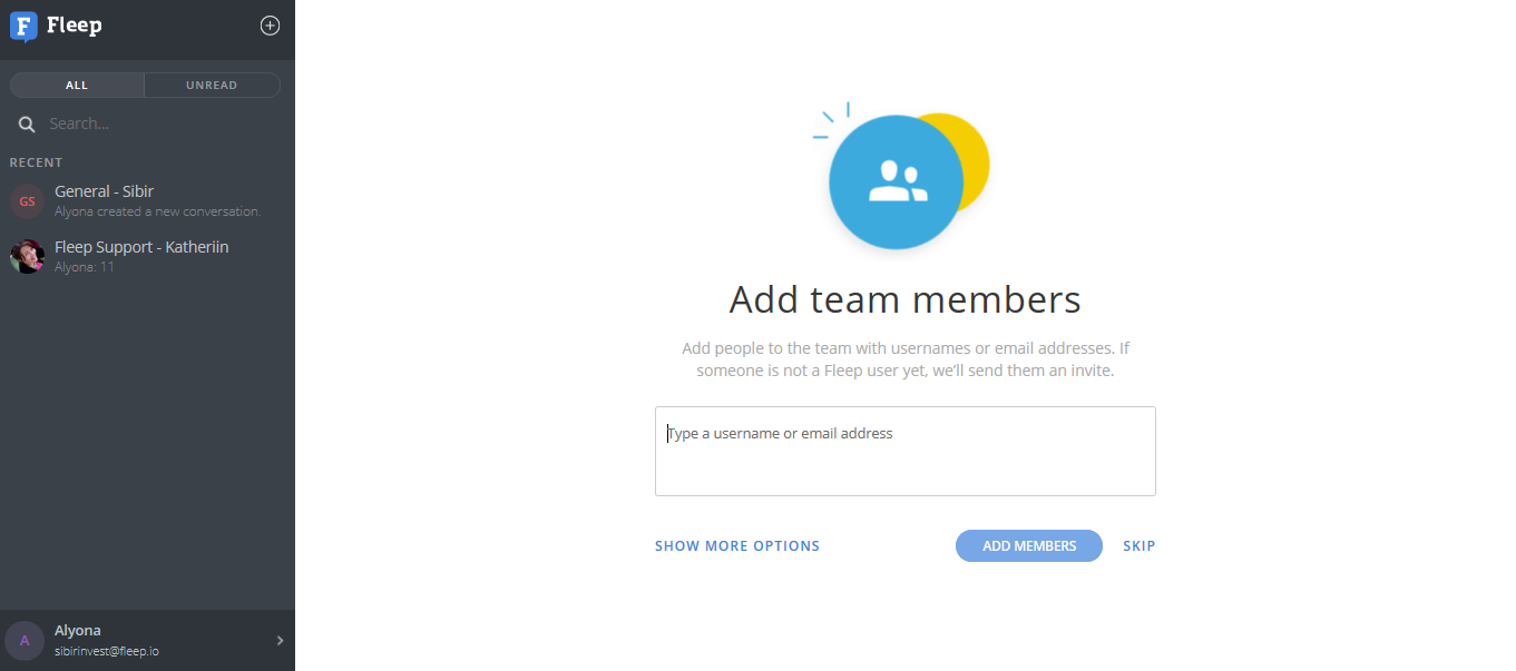 Скриншот (снимок экрана) Fleep