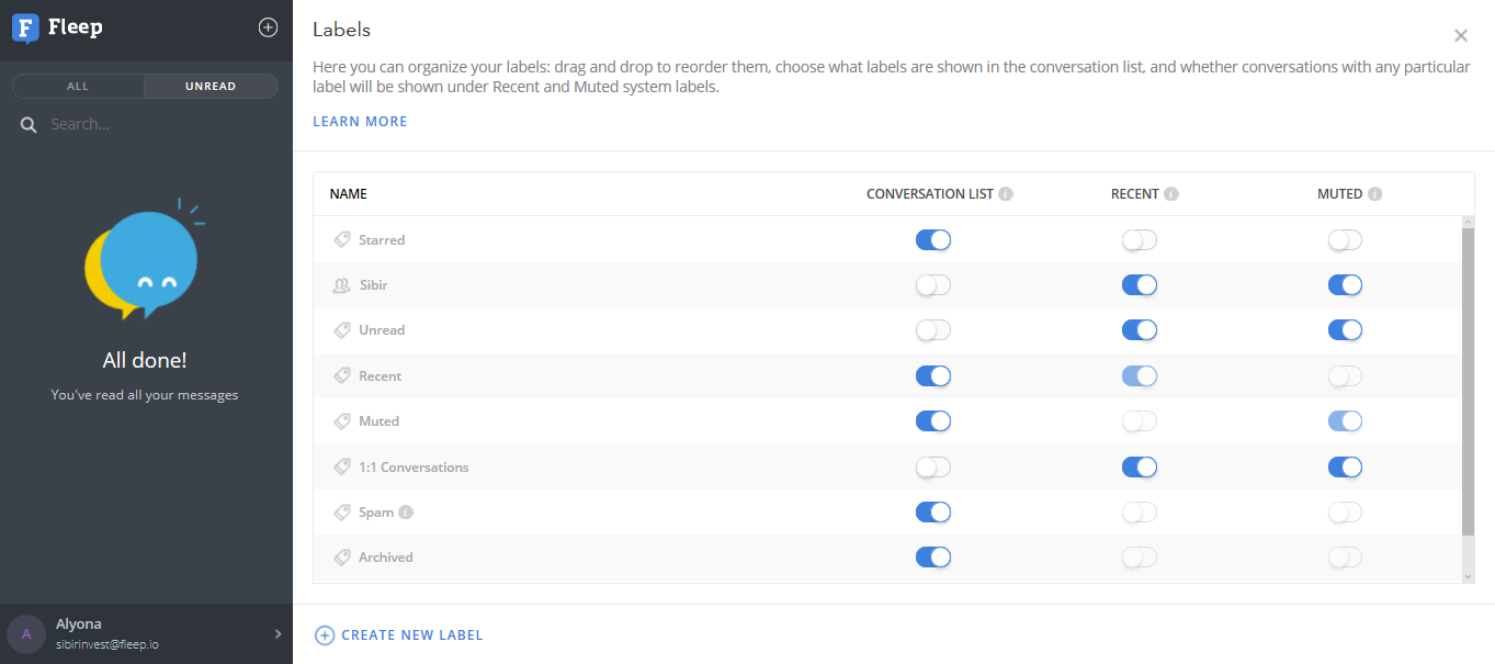 Скриншот (снимок экрана) Fleep