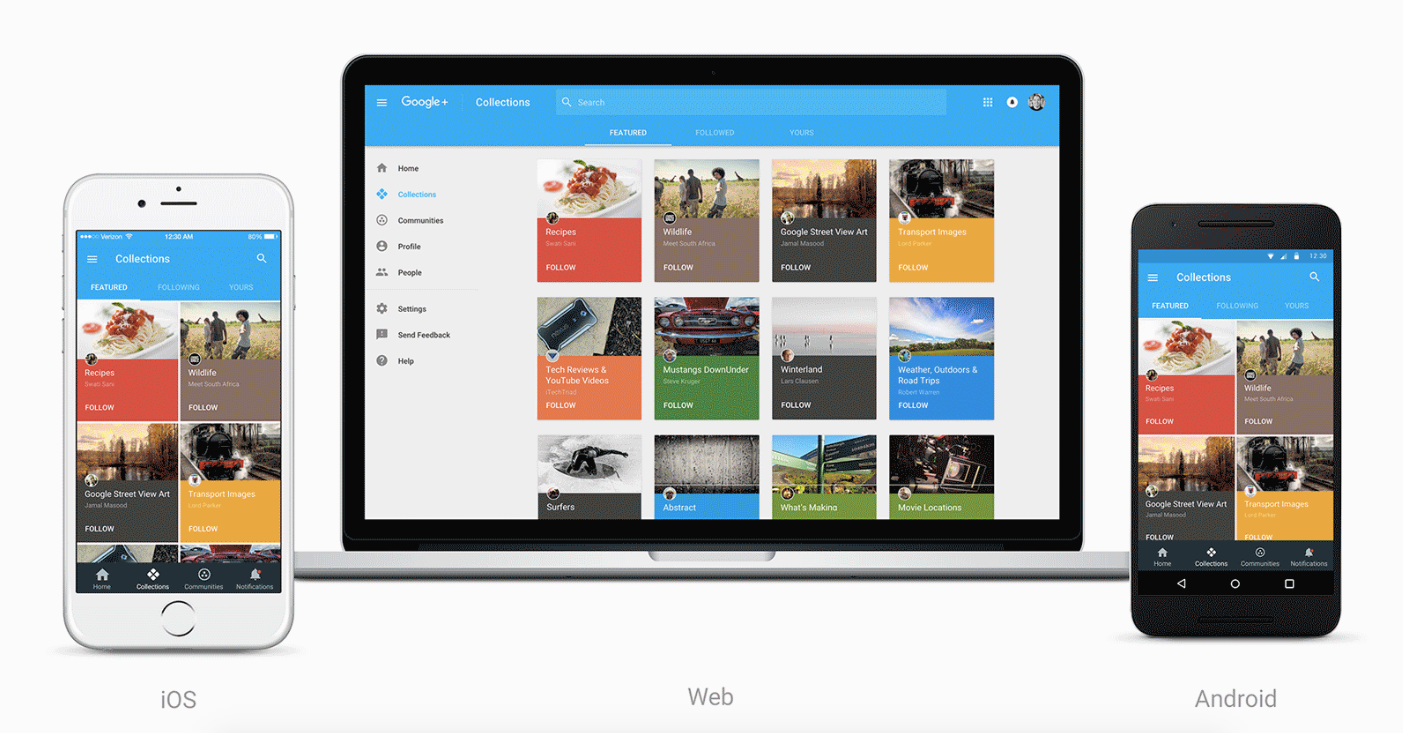 Скриншот (снимок экрана) Google+
