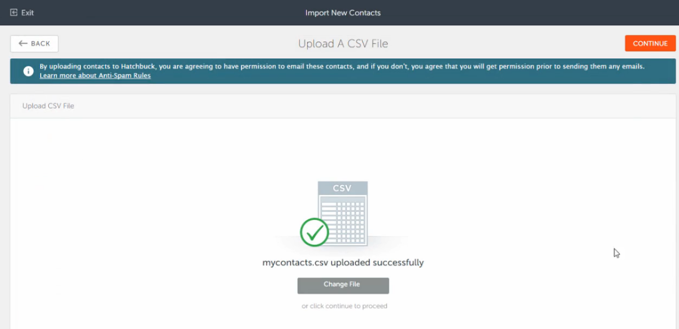 Скриншот (снимок экрана) Hatchbuck