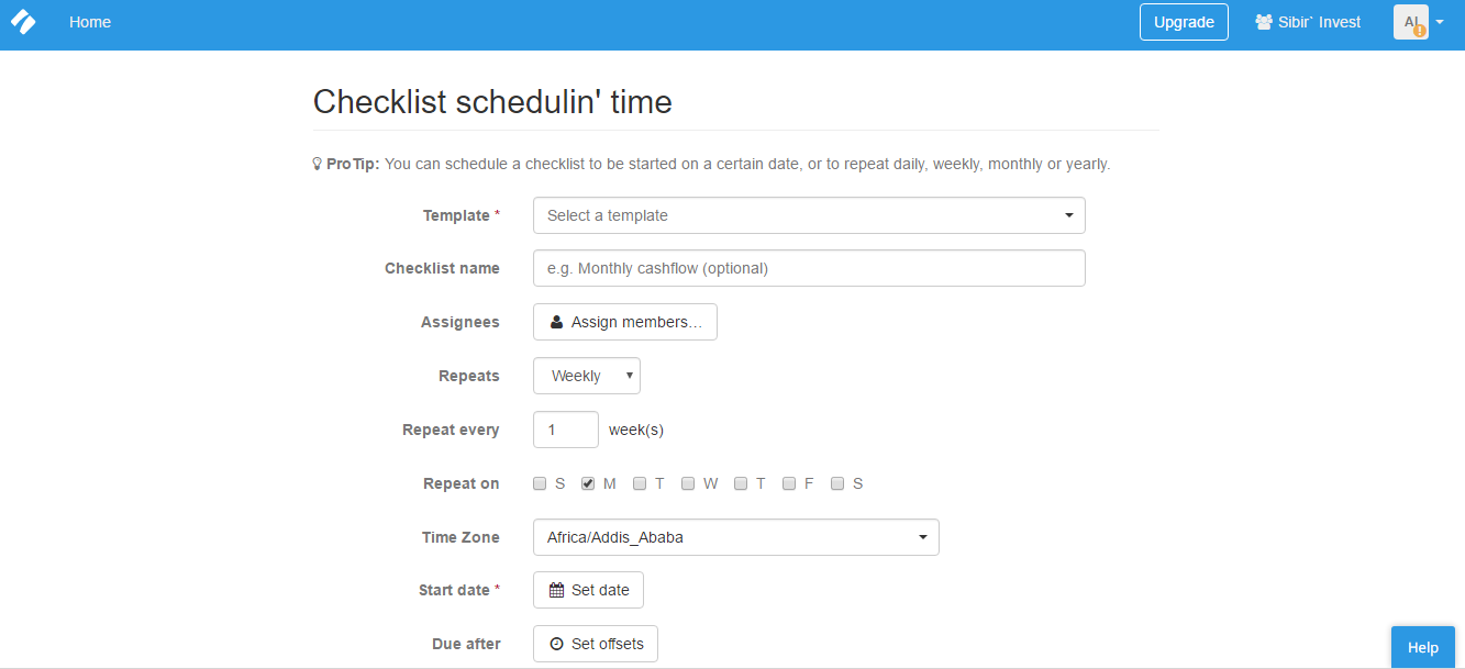 Скриншот (снимок экрана) Process Street