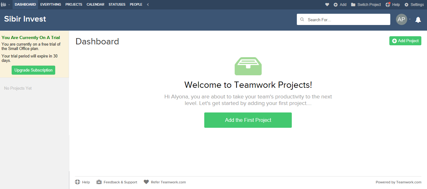 Скриншот (снимок экрана) Teamwork Chat