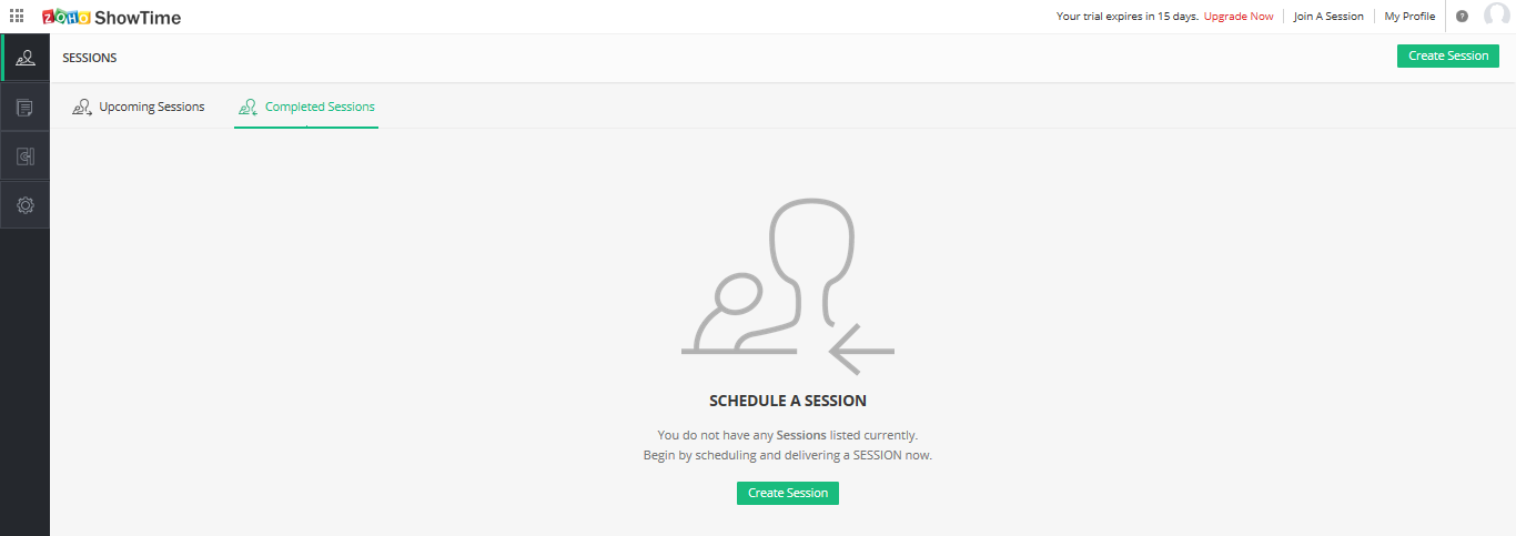 Скриншот (снимок экрана) Zoho ShowTime