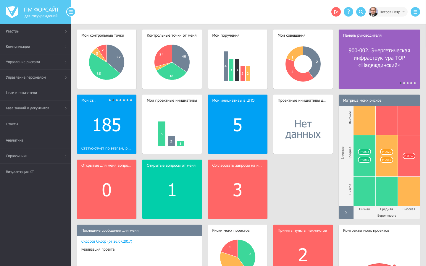 Скриншот (снимок экрана) ПМ Форсайт
