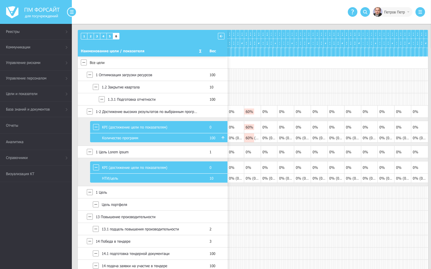 Скриншот (снимок экрана) ПМ Форсайт
