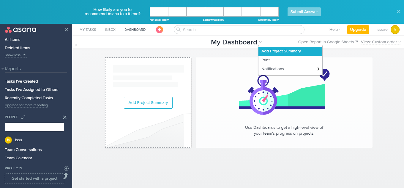 Скриншот (снимок экрана) Asana