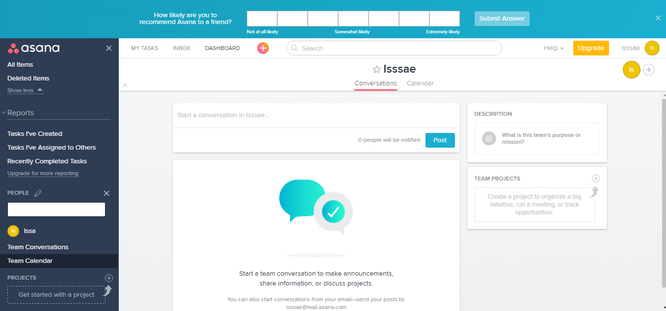 Скриншот (снимок экрана) Asana
