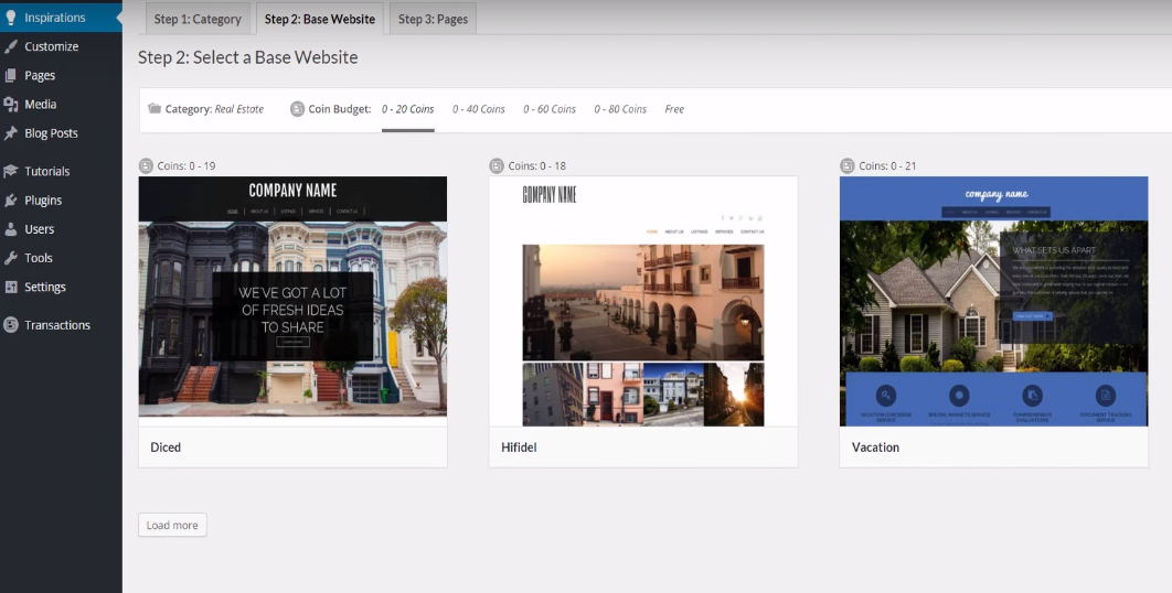 Скриншот (снимок экрана) BoldGrid