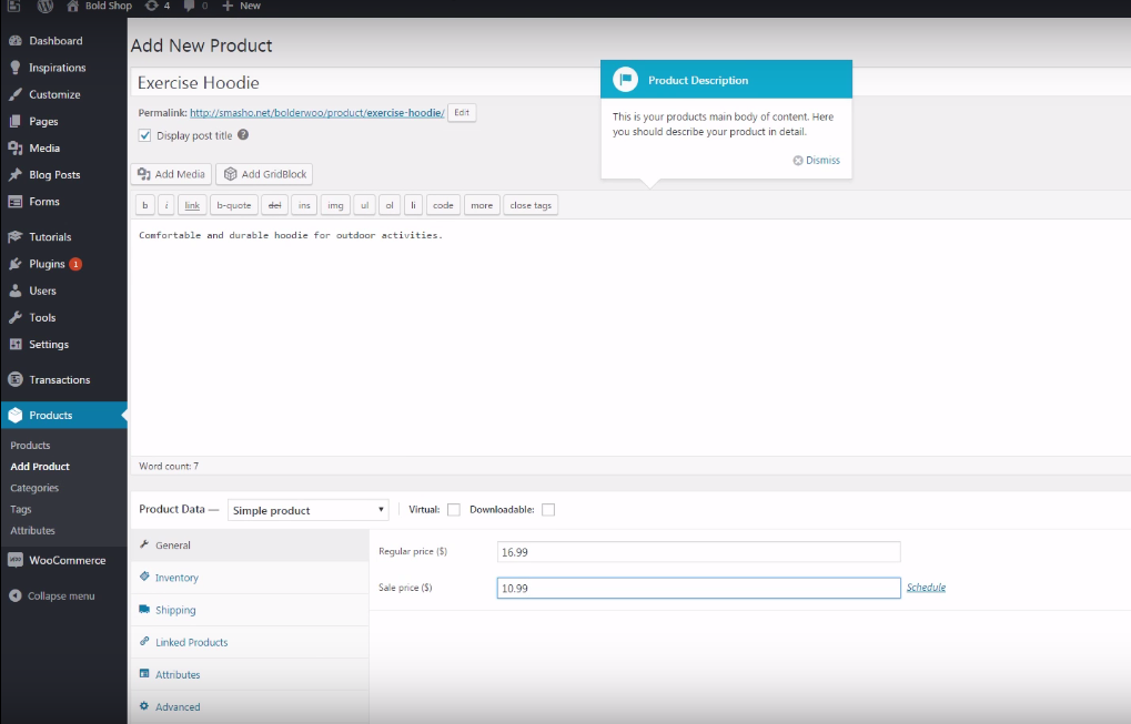 Скриншот (снимок экрана) BoldGrid