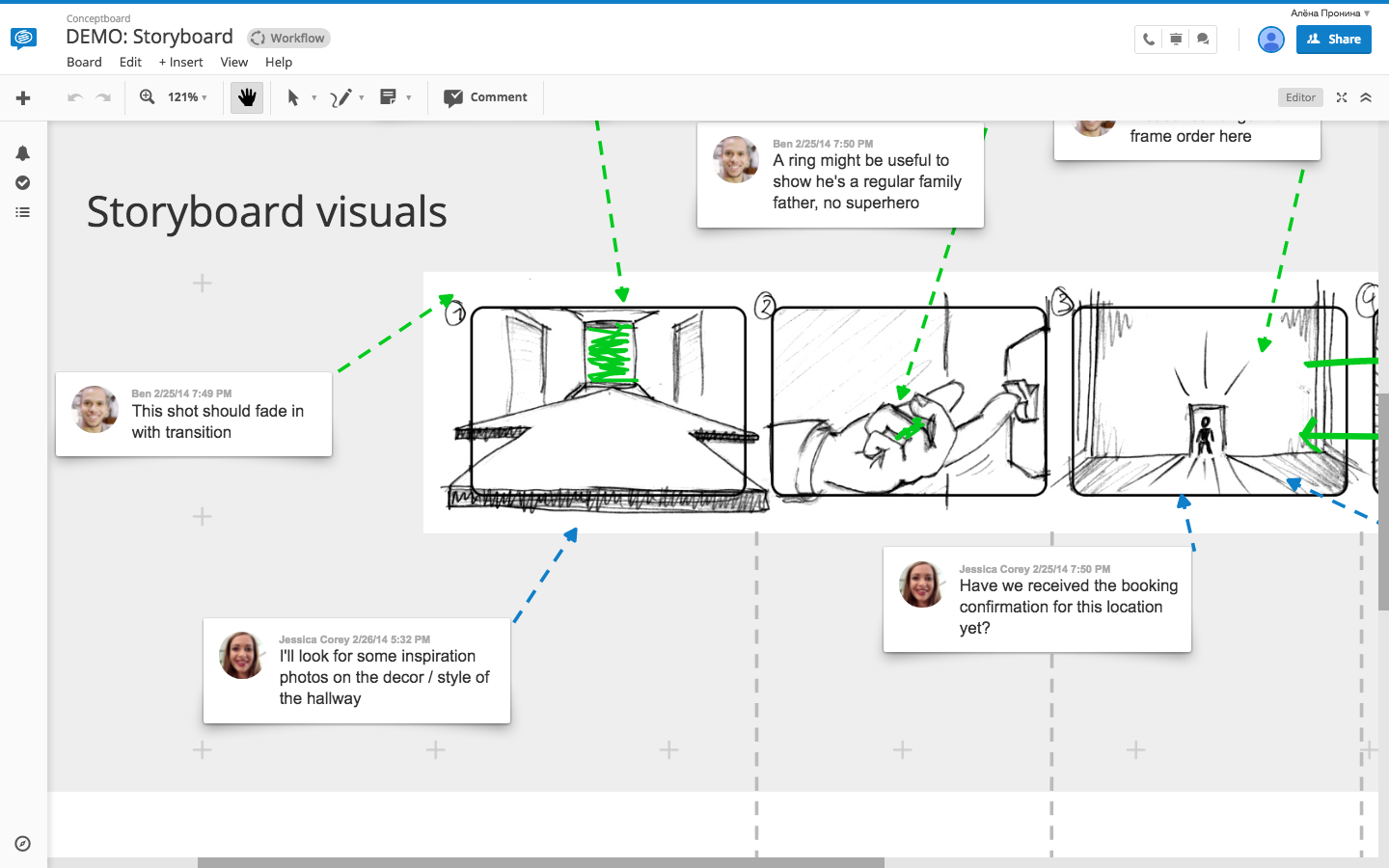 Скриншот (снимок экрана) Conceptboard