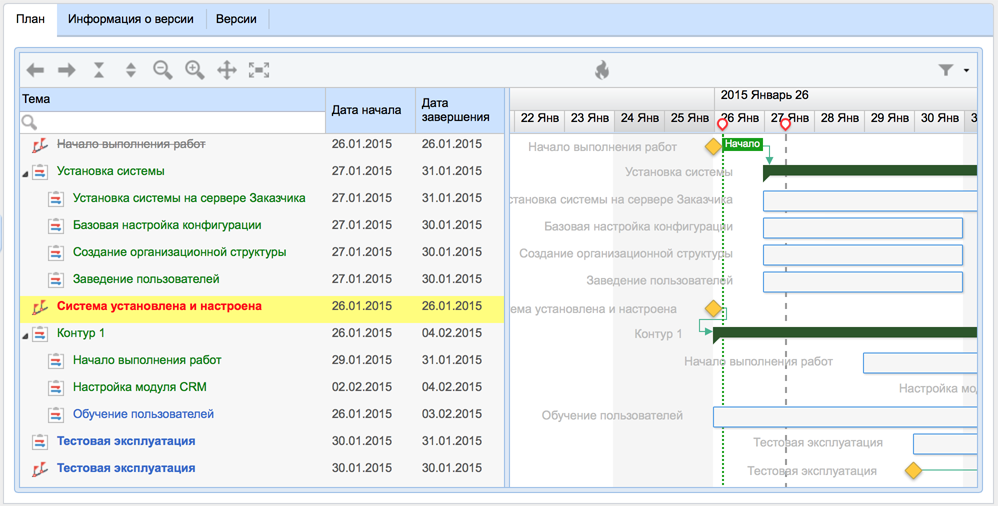 Скриншот (снимок экрана) ELMA Проекты +