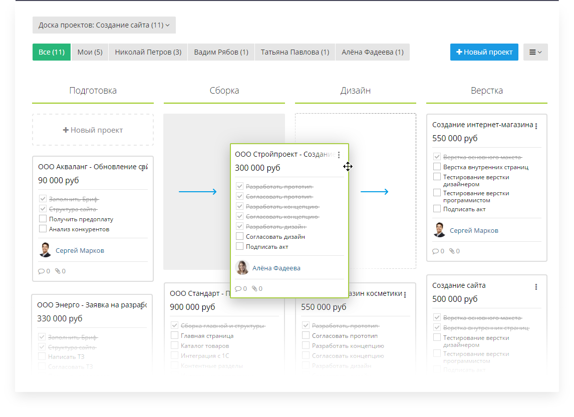 Скриншот (снимок экрана) Flowlu