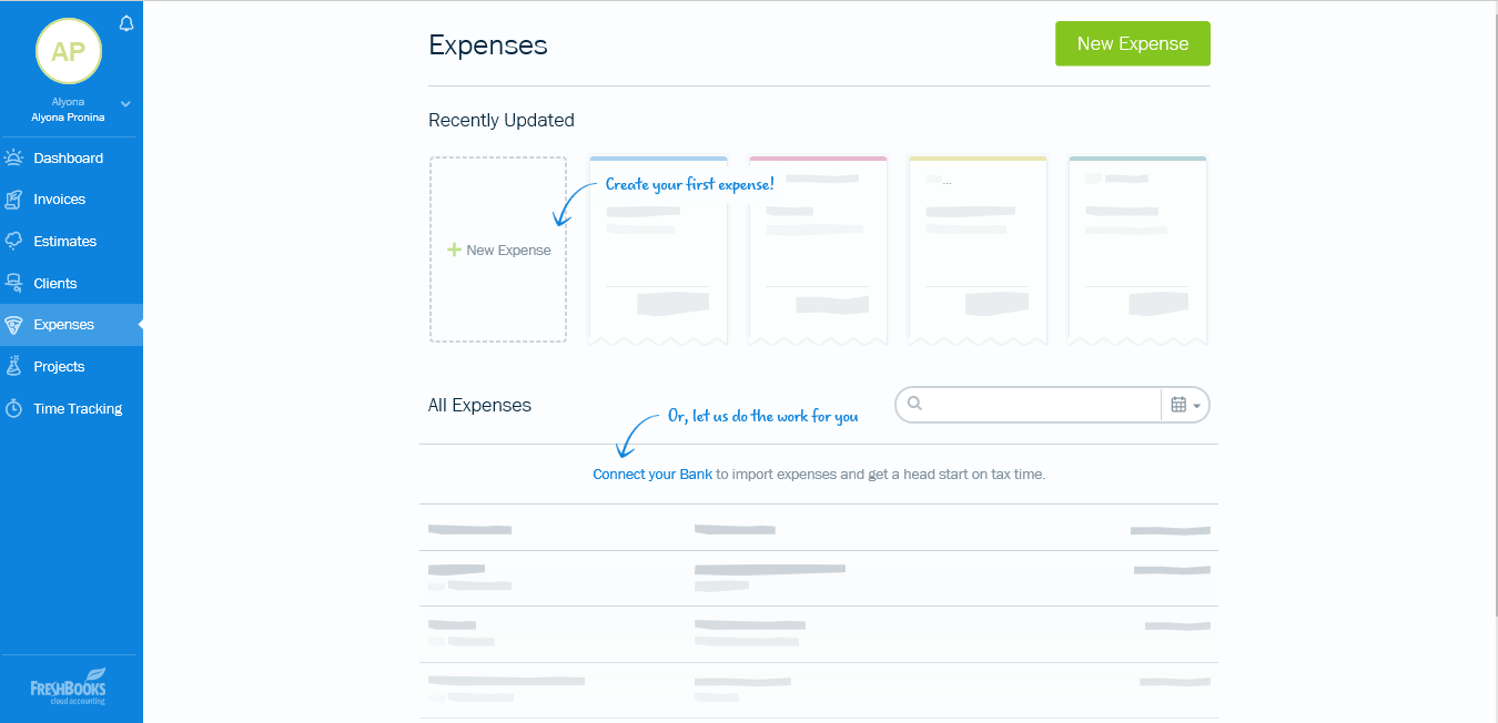Скриншот (снимок экрана) Freshbooks