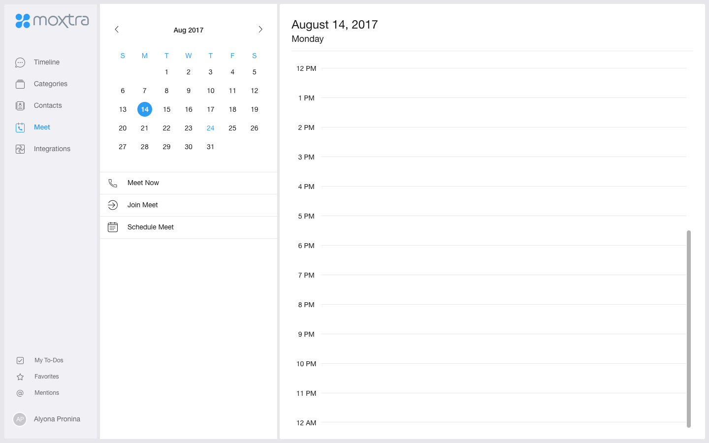 Скриншот (снимок экрана) Moxtra
