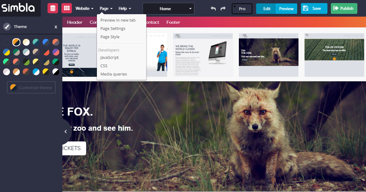 Скриншот (снимок экрана) Simbla