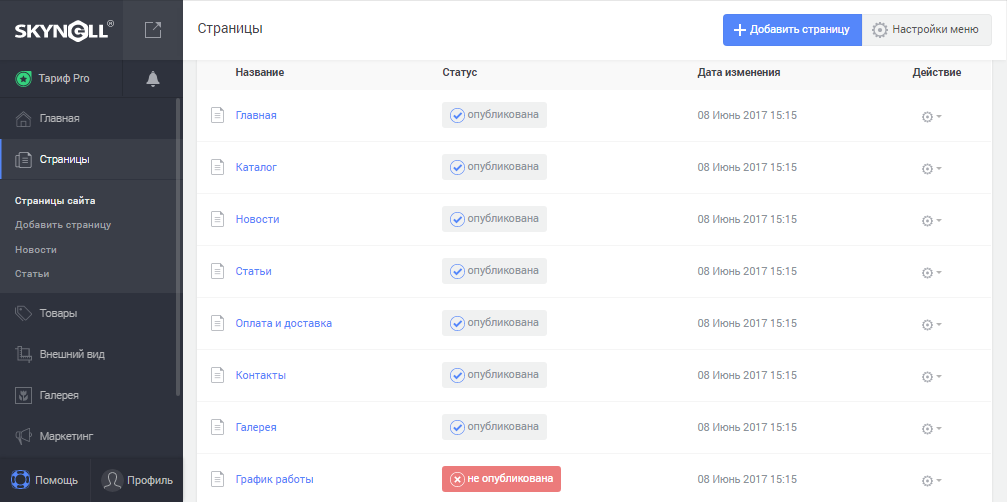 Скриншот (снимок экрана) Skynell