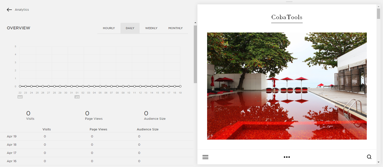Скриншот (снимок экрана) Squarespace