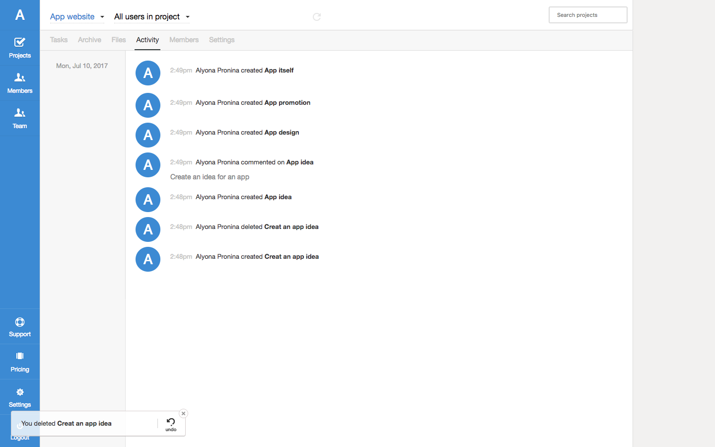 Скриншот (снимок экрана) Trackolade