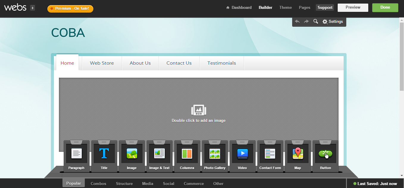 Скриншот (снимок экрана) Webs