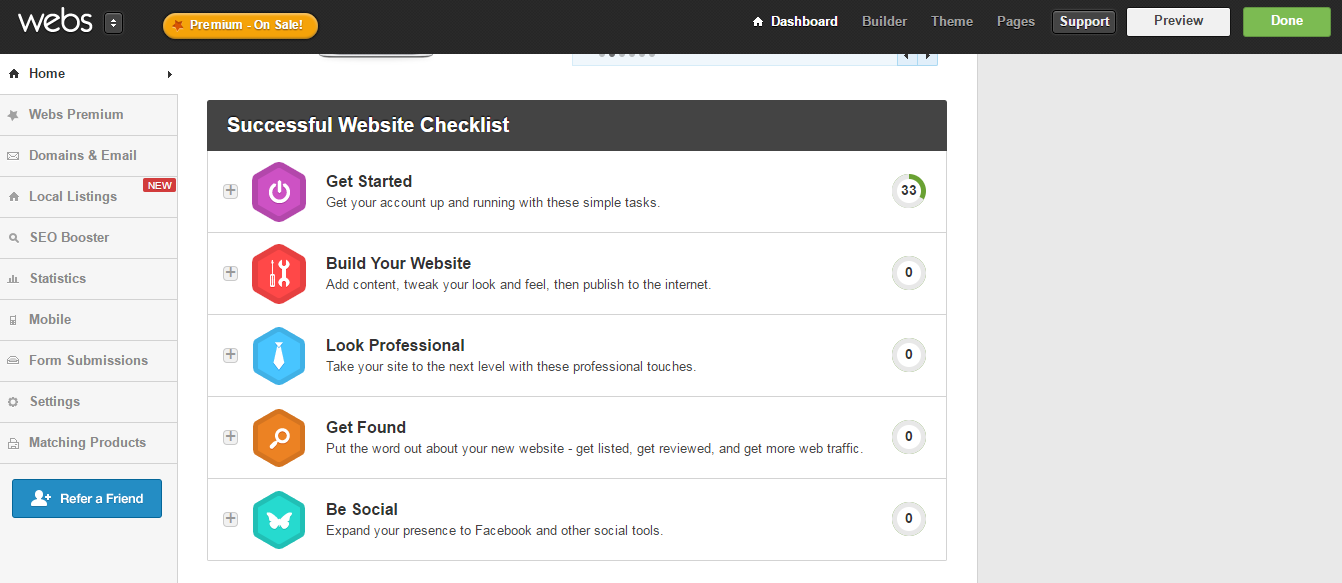Скриншот (снимок экрана) Webs