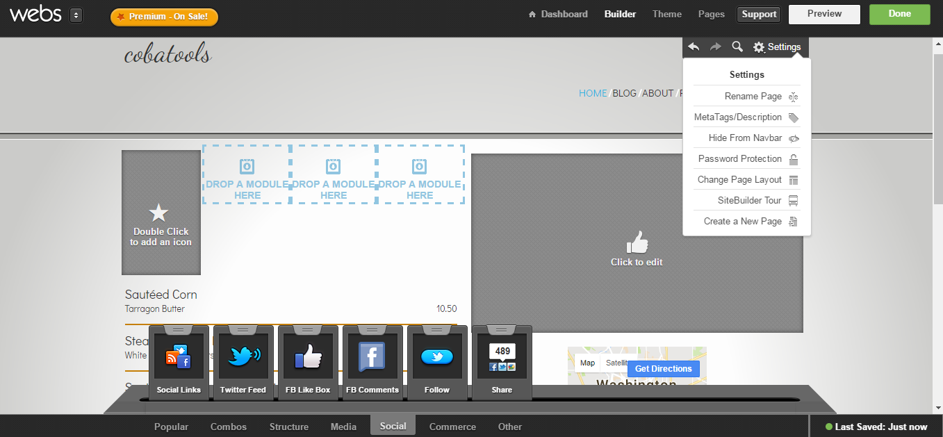 Скриншот (снимок экрана) Webs