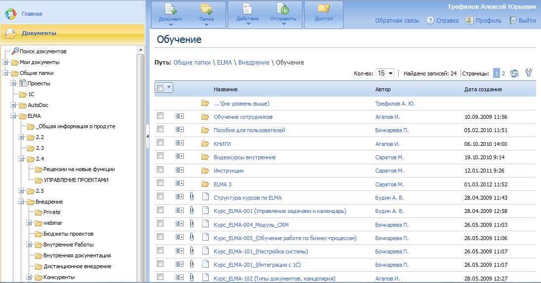 Скриншот (снимок экрана) ELMA BPM