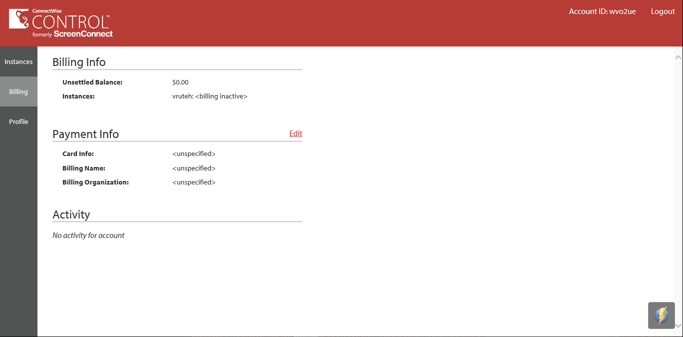 Скриншот (снимок экрана) ConnectWise Control