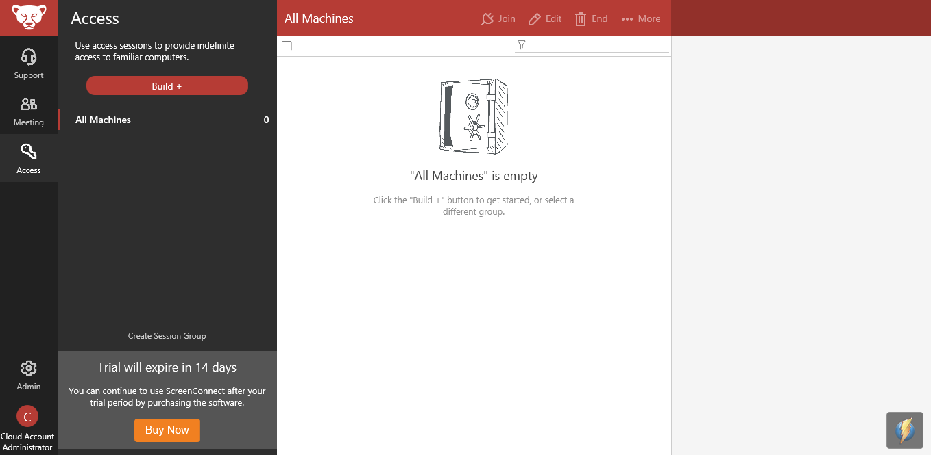 Скриншот (снимок экрана) ConnectWise Control