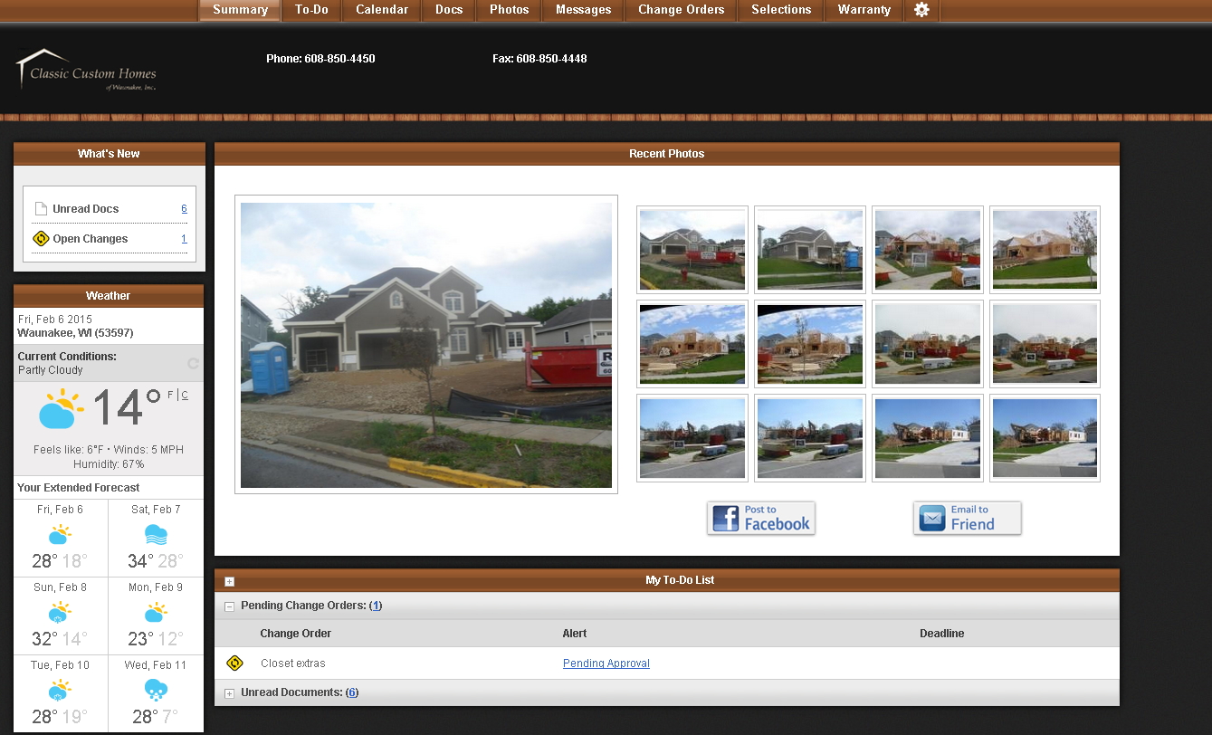 Скриншот (снимок экрана) Buildertrend