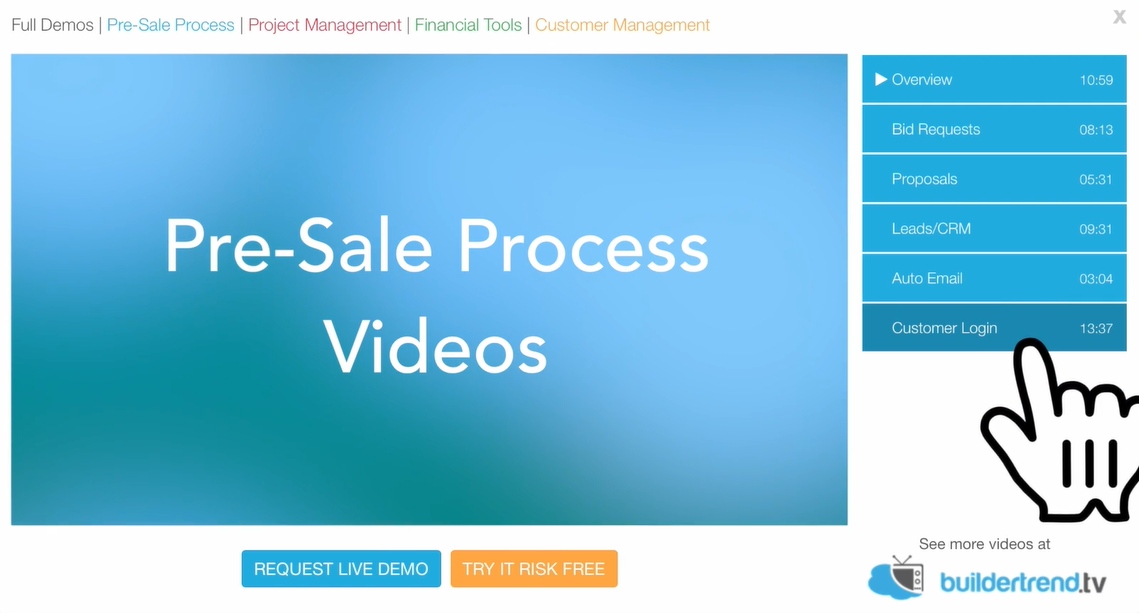 Скриншот (снимок экрана) Buildertrend