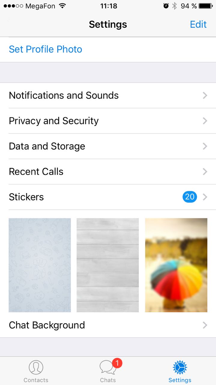 Скриншот (снимок экрана) Telegram