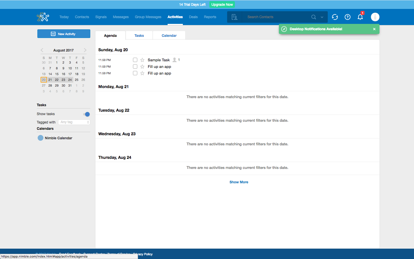 Скриншот (снимок экрана) Nimble