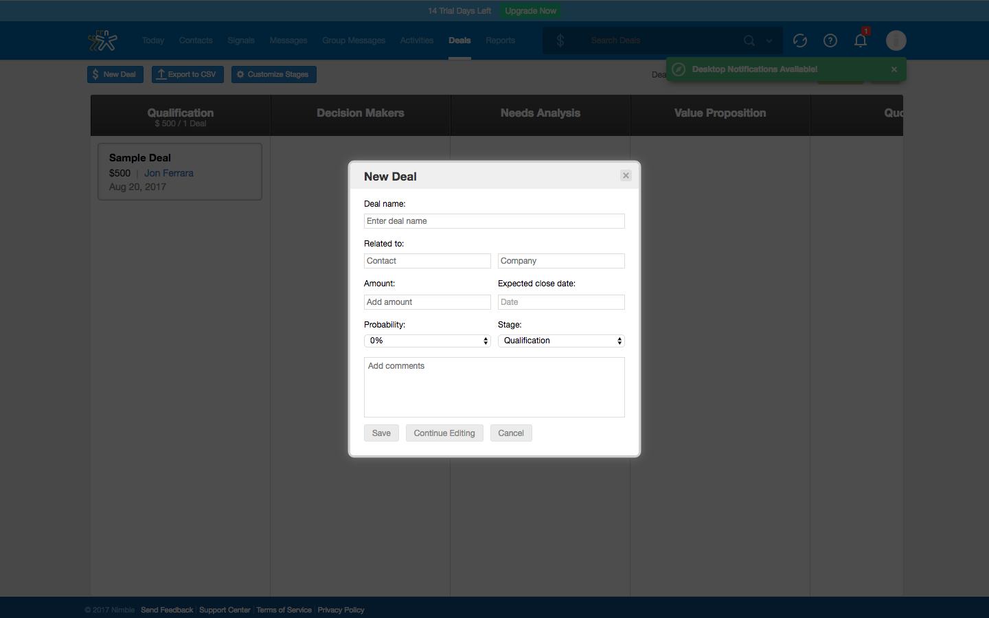 Скриншот (снимок экрана) Nimble