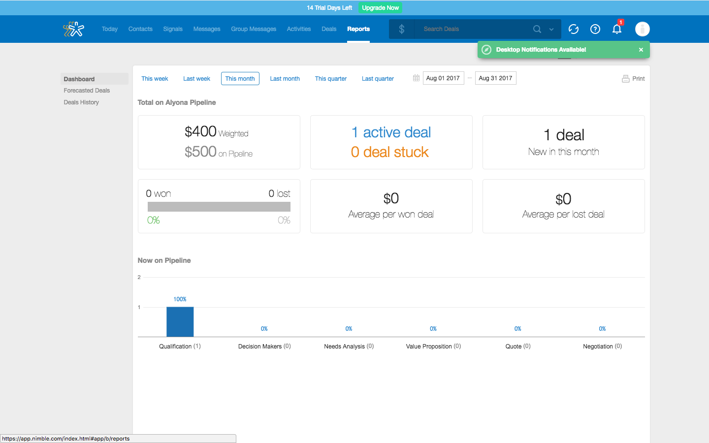 Скриншот (снимок экрана) Nimble