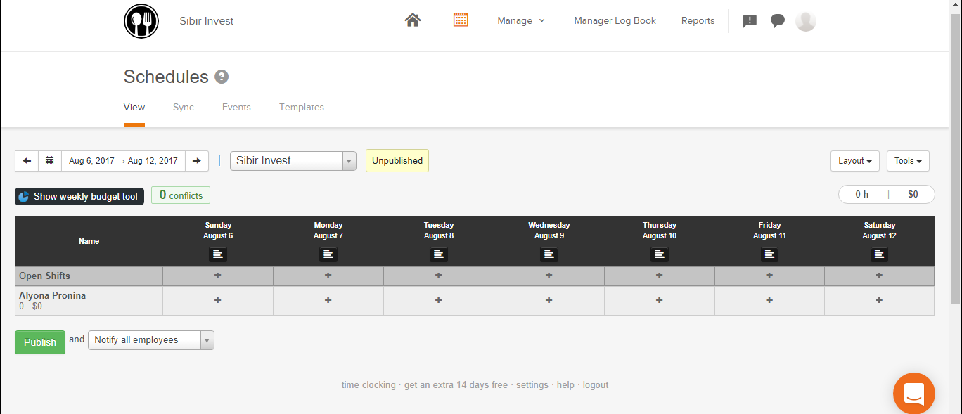 Скриншот (снимок экрана) 7Shifts: For Restaurants
