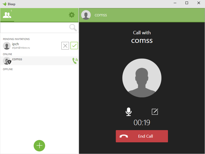 Скриншот (снимок экрана) BitTorrent Bleep