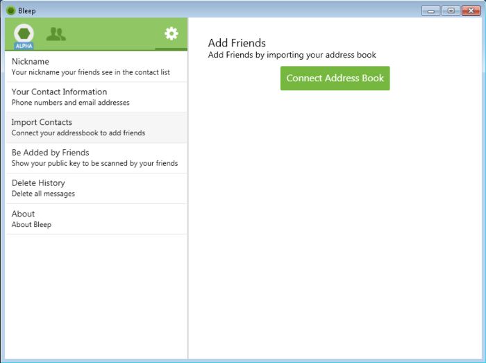 Скриншот (снимок экрана) BitTorrent Bleep