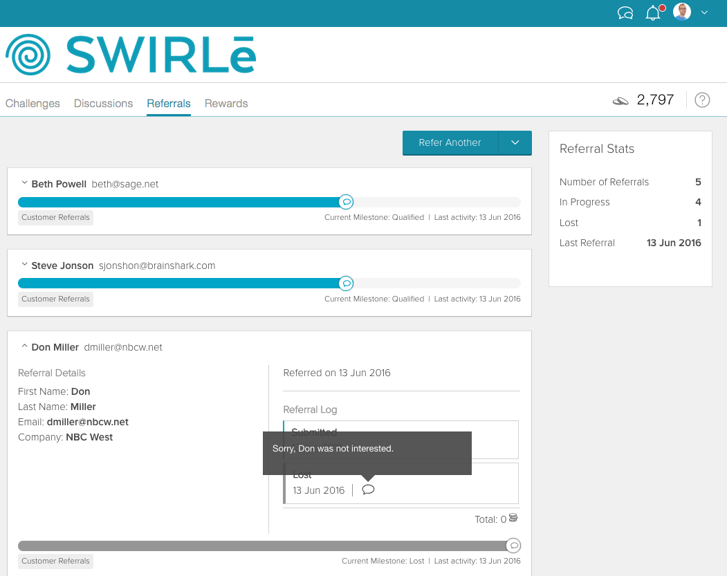 Скриншот (снимок экрана) Influitive AdvocateHub