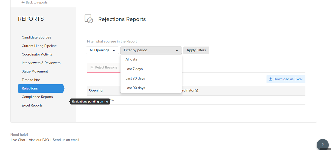 Скриншот (снимок экрана) Recruiterbox