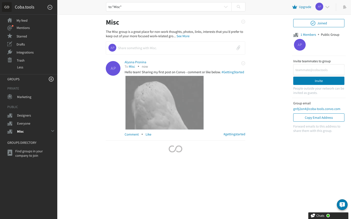 Скриншот (снимок экрана) Convo