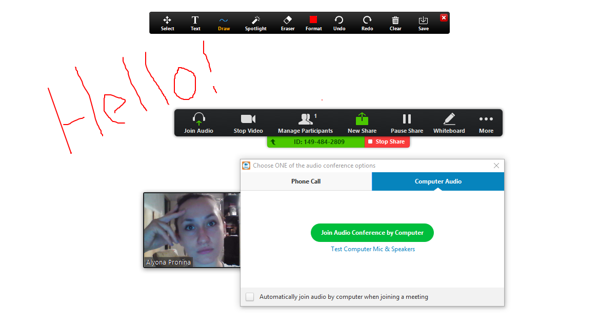 Скриншот (снимок экрана) Glip