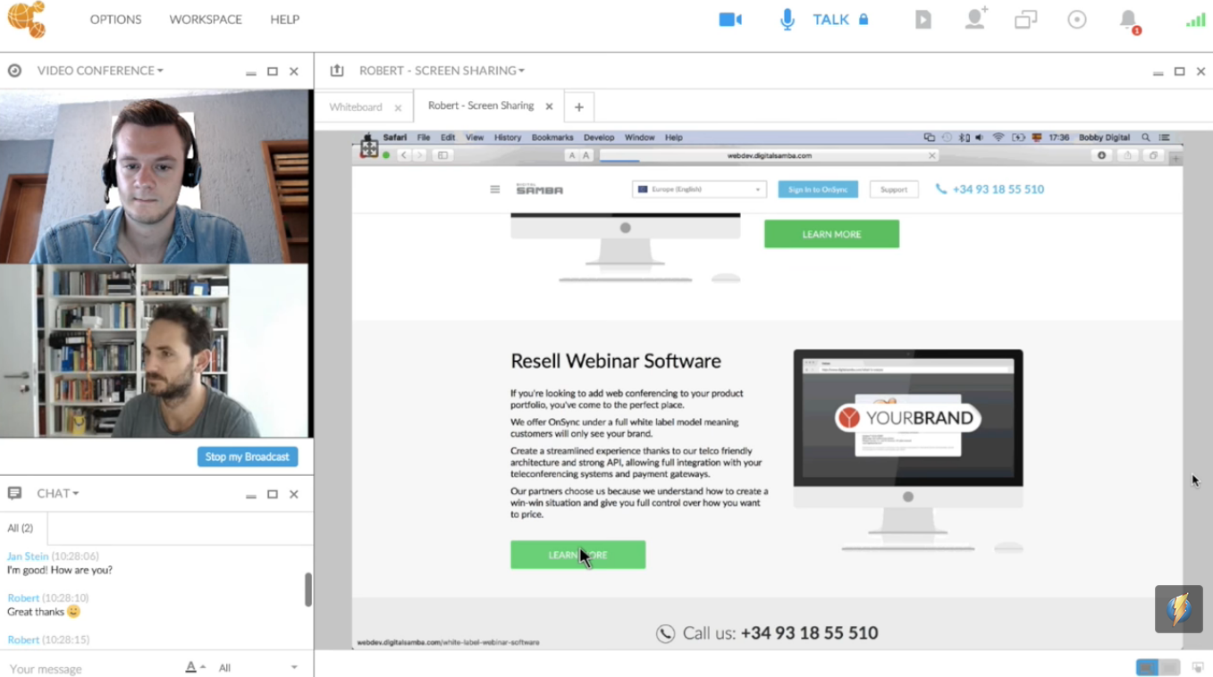 Скриншот (снимок экрана) OnSync