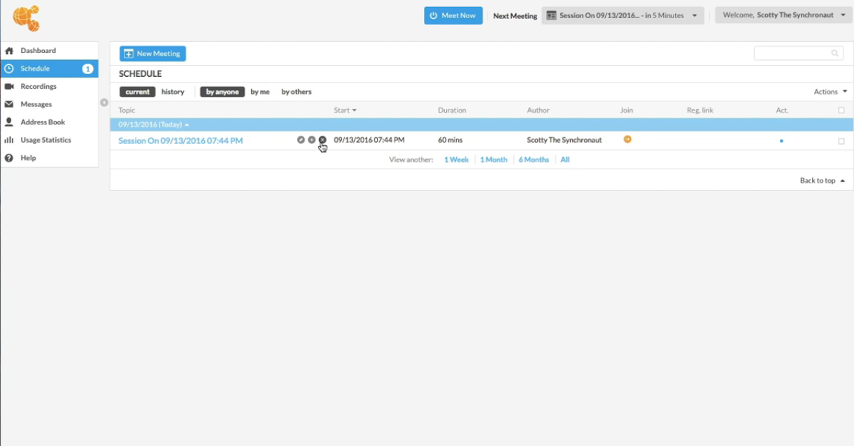 Скриншот (снимок экрана) OnSync