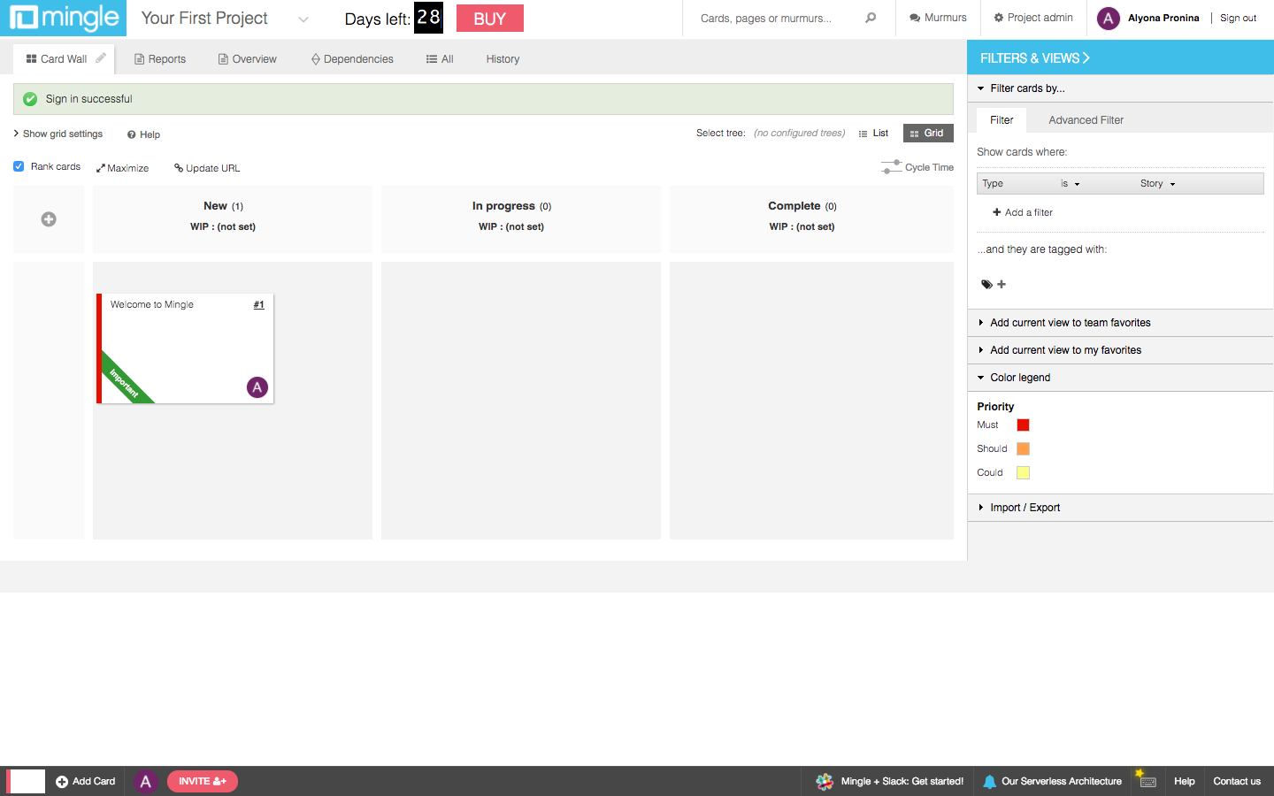 Скриншот (снимок экрана) Mingle