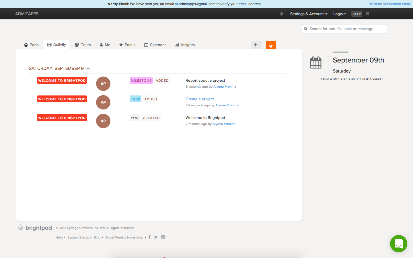 Скриншот (снимок экрана) brightpod
