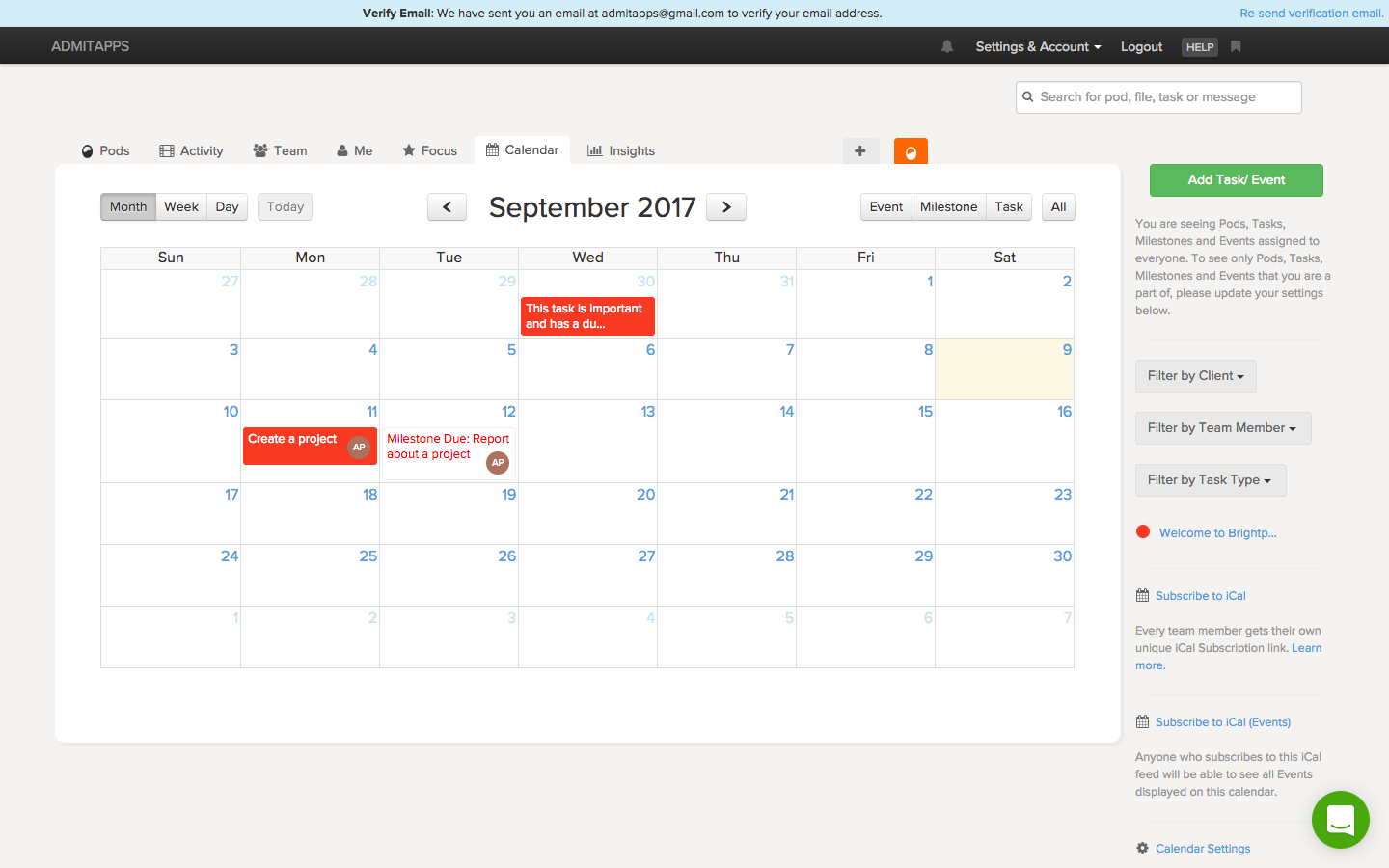 Скриншот (снимок экрана) brightpod