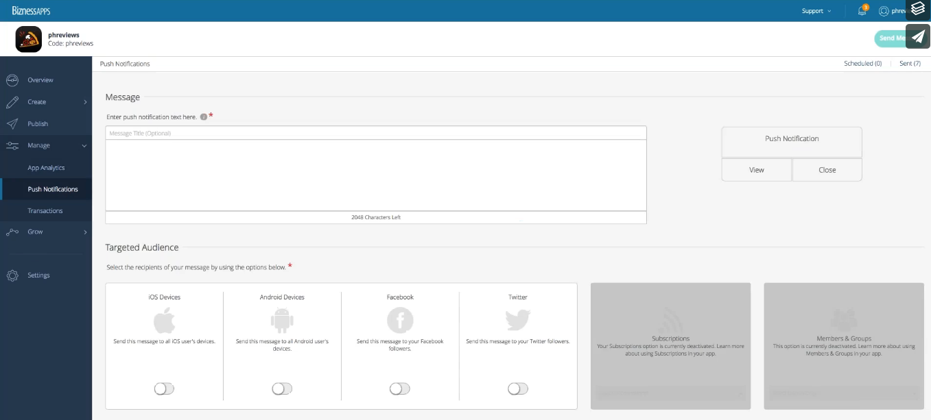 Скриншот (снимок экрана) Bizness Apps