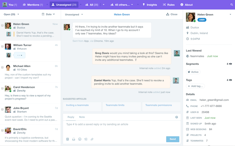 Скриншот (снимок экрана) Intercom
